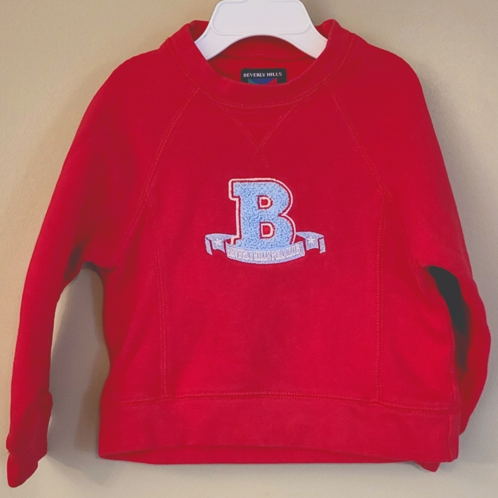 Beverly Hills Polo Club red crew neck sweatshirt